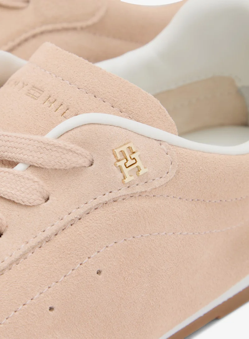 TOMMY HILFIGER  Suede Monogram Low Profile Trainers for Women | Best Price UAE